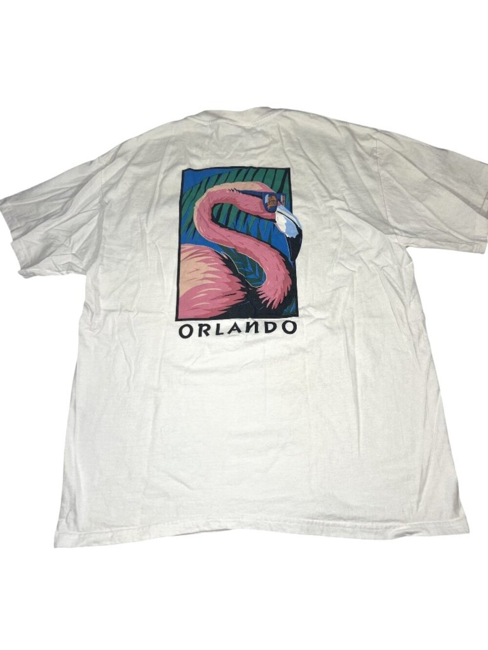 Vintage 1991 Planet Hollywood Orlando Flamingo Graphic Mens T Shirt Size Large